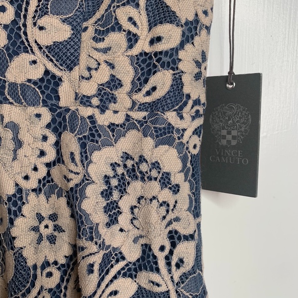 VINCE CAMUTO LACE V-NECK DRESS - Picture 2 of 7